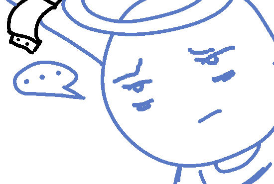 The angelic figure appears unimpressed.